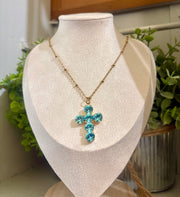 Rhinestone Cross Necklace