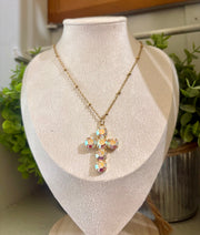 Rhinestone Cross Necklace