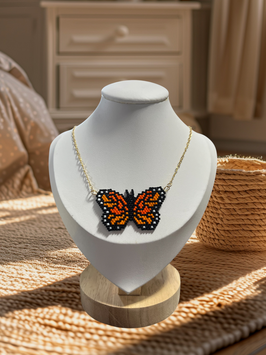 Monarch Beaded Necklace