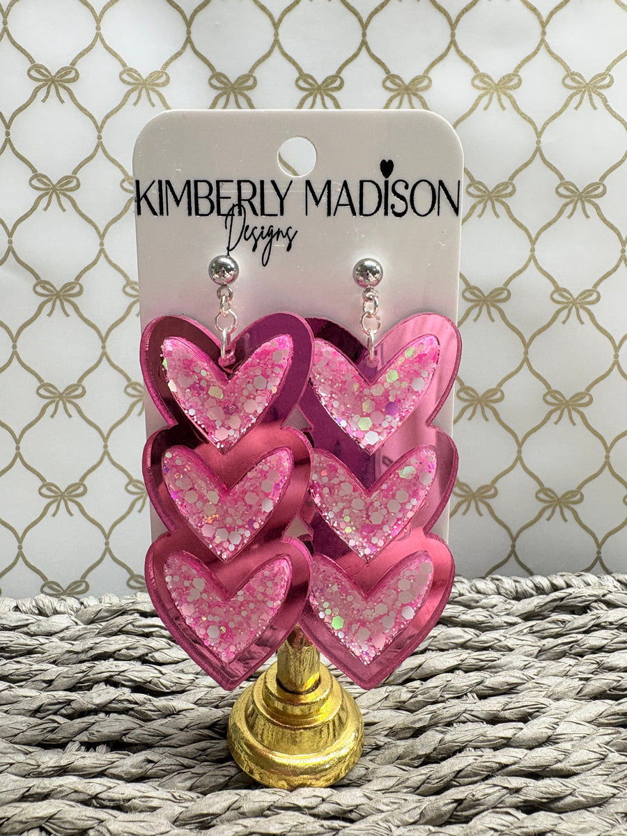 XO Heart Earrings