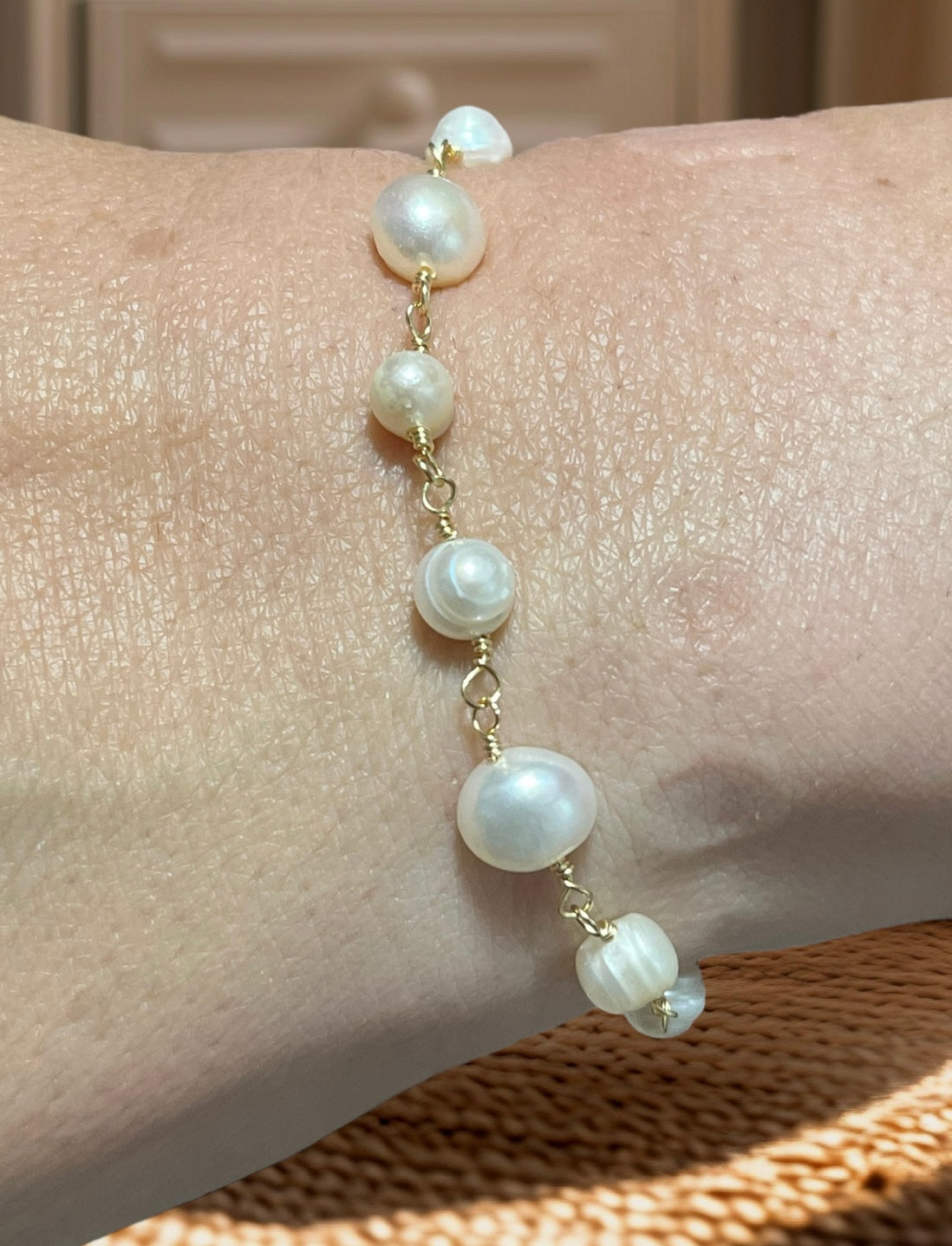 Pearl Wire Wrapped Bracelet