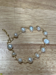 Pearl Wire Wrapped Bracelet