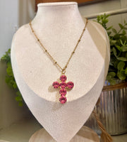 Rhinestone Cross Necklace