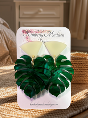 Monstera Leaf Earrings (LARGE)