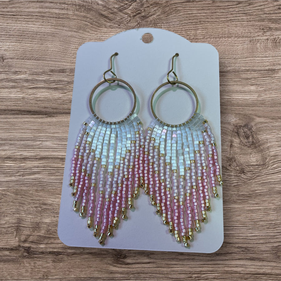 Light Pink Shimmery Ombré Earrings